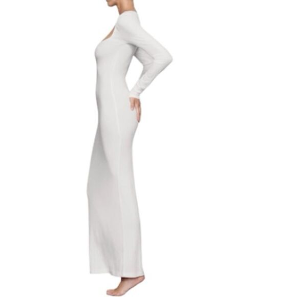 SKIMS Soft Lounge Long Sleeve Dress, White, size XL, NWOT - Picture 3 of 5